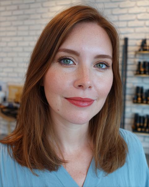 Eleganckie Średniej Długości Proste Cięcie z Subtelnymi Warstwami