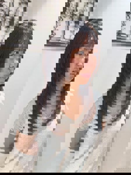 Teksturowane długie warstwy z delikatną grzywką